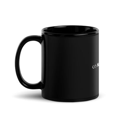 No Clocks Black Glossy Mug